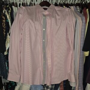 Untuckit Pink And White Stripe Button Down